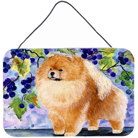 Carolines Treasures Pomeranian Indoor Aluminium Metal Wall Or Door Hanging Prints SS8251DS812